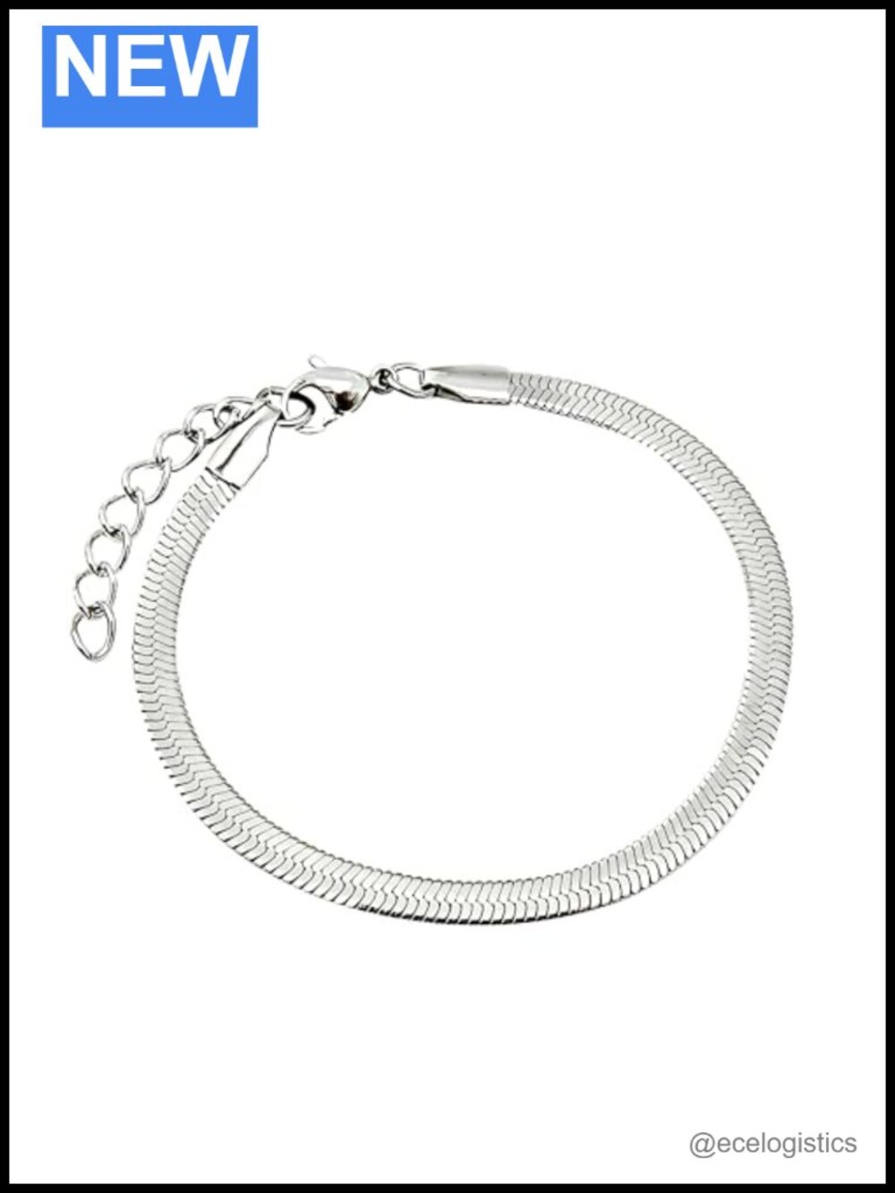 Waterproof 14K Gold Over Herringbone Chain Bracelet Anklet